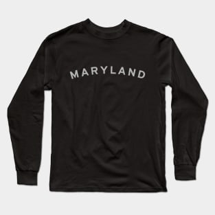 Maryland Typography Long Sleeve T-Shirt